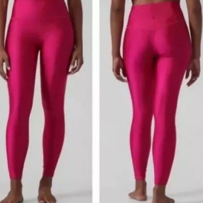 ATHLETA elation shine legging tight high rise shimmer cyclamen  Red Pink XS